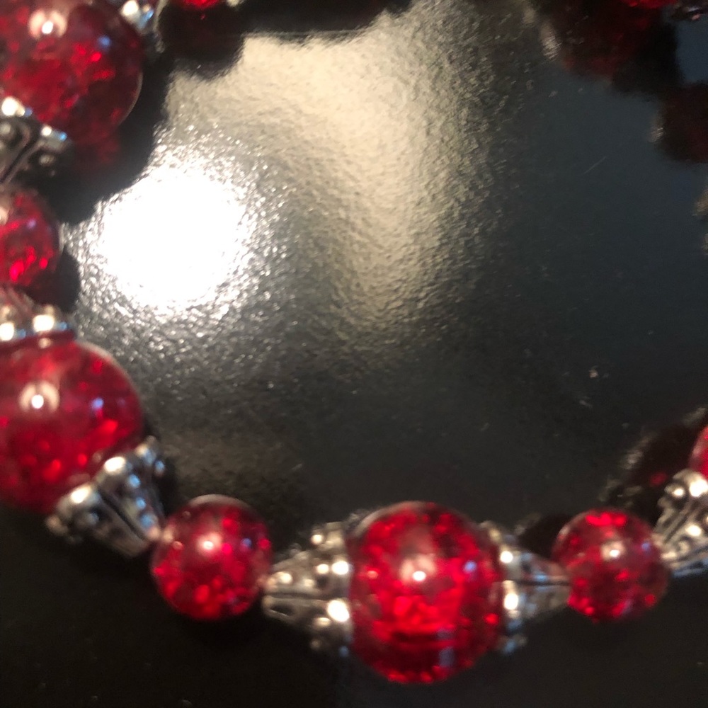 Glass & Metal Handmade Bracelet - Picture 4 of 4